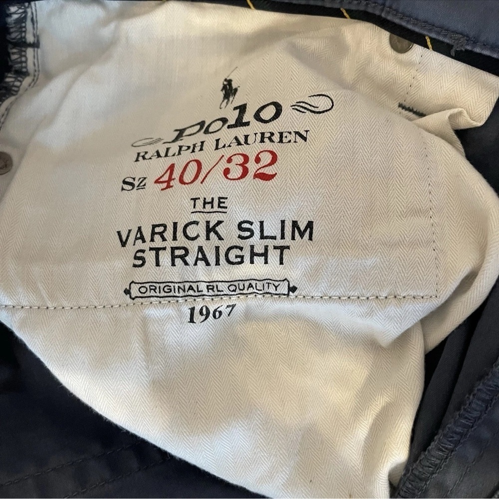 POLO RALPH LAUREN CHINO JEANS MEN'S VARICK STRAIGHT SLIM FIT SIZE 40 X 32 GREAT! - Picture 4 of 8